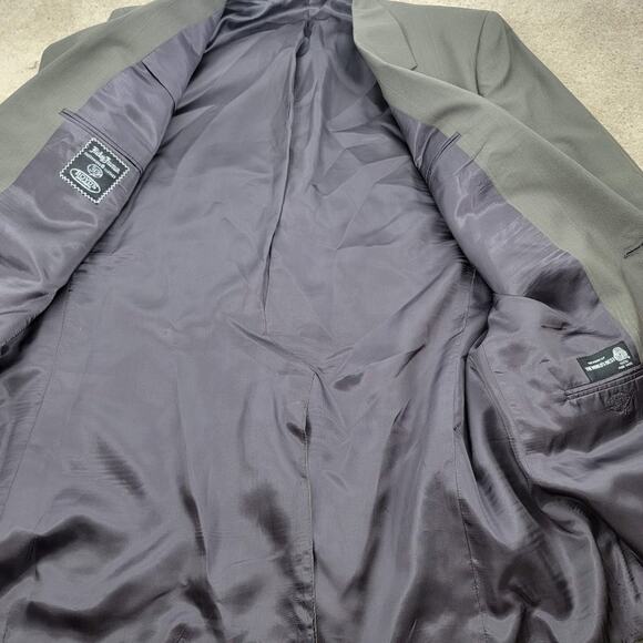 Hickey Freeman Boardroom Blazer Union Made Wool Lined Gray Size 43L - Picture 5 of 8